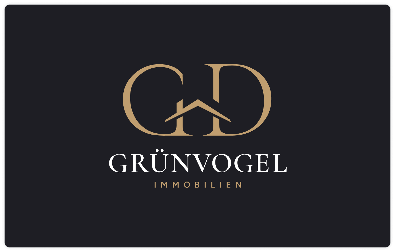 Final logo design for Grünvogel Immobilien, combining elements from all variations to create a modern, high-quality, and sustainable brand identity in the real estate sector.